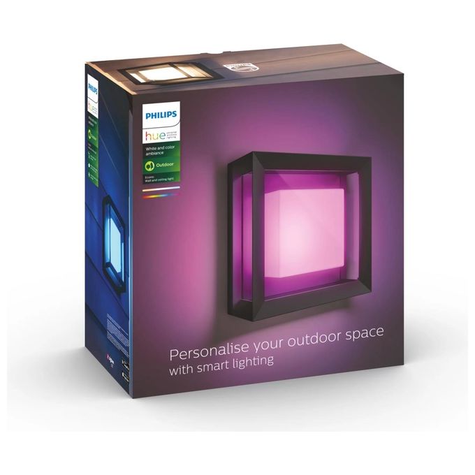 Philips Hue Econic Led Lampada da Parete Quadrata Nero