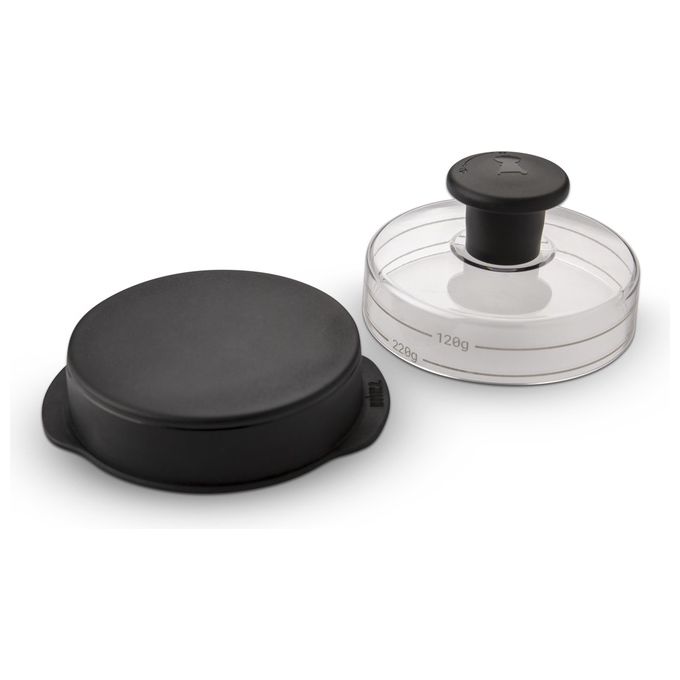 Weber pressa hamburger in materiale plastico