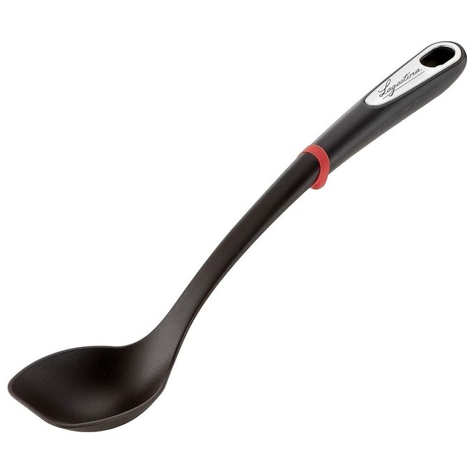 Lagostina Ingenio Smart Cucchiaione con Anello Antiscivolo Nero e Rosso
