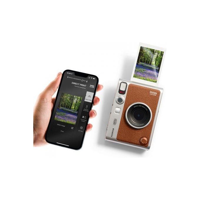 Fujifilm EVO Instax Mini Evo Fotocamera Istantanea Ibrida 100 Combinazioni Bluetooth Selfie colore Marrone