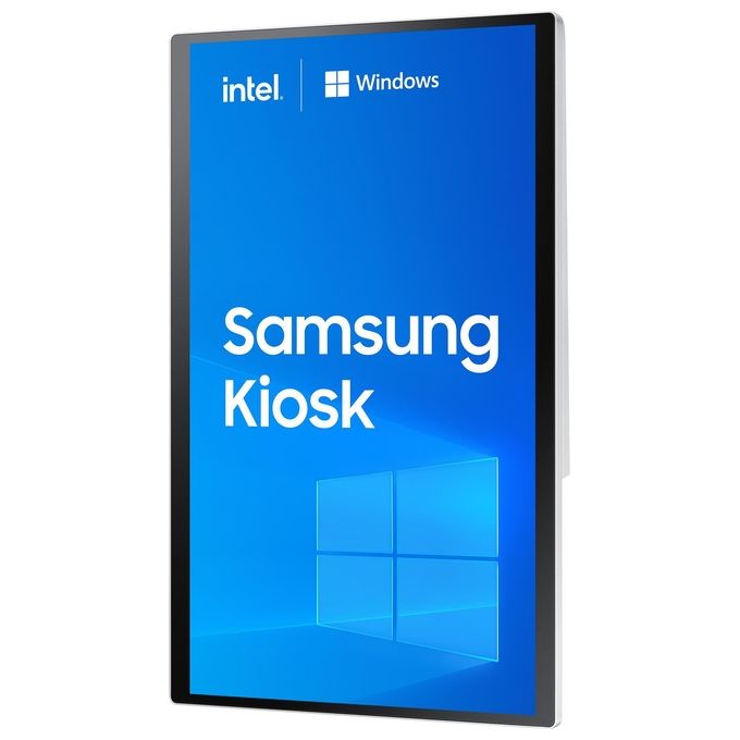 Samsung LH24KMC3BGCXEN KM24C-3 Kiosk Design Monitor LED 24'' Full HD Touch Screen Capacitivo Windows 10 IoT Enterprise Intel Core i3 colore Bianco
