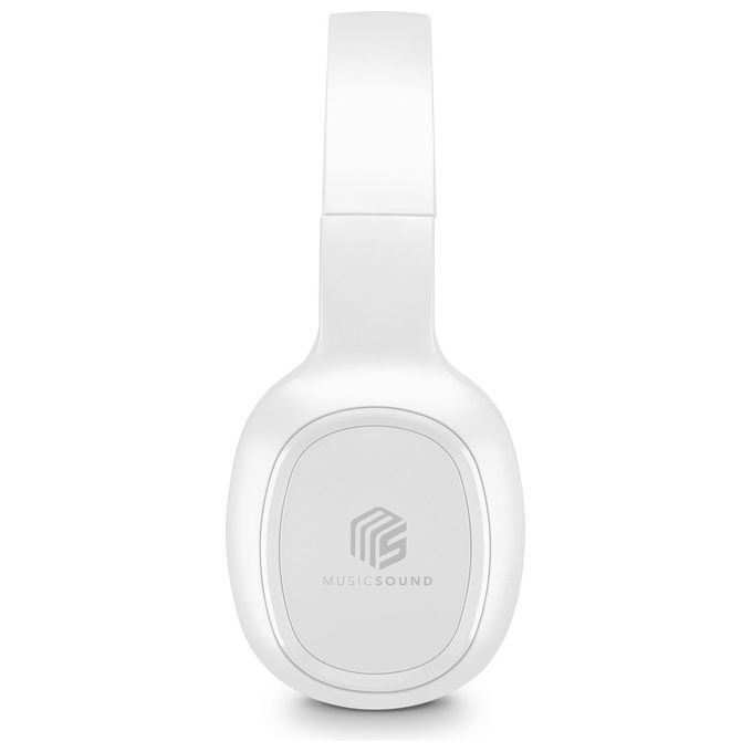 Cellular Line Music Sound Cuffie con Microfono Bluetooth Bianco