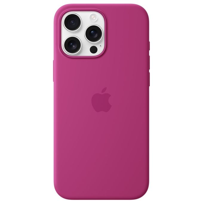 Apple MYYX3ZM-A Custodia MagSafe in Silicone per iPhone 16 Pro Max Compatibile con Ricarica Wireless Qi2 e Controllo Fotocamera colore Fucsia