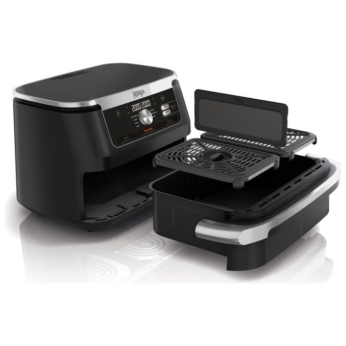 Ninja AF500EU FlexDrawer Friggitrice ad aria 10.4 L 2470 W 7 Programmi Dual Zone Touchscreen colore Nero
