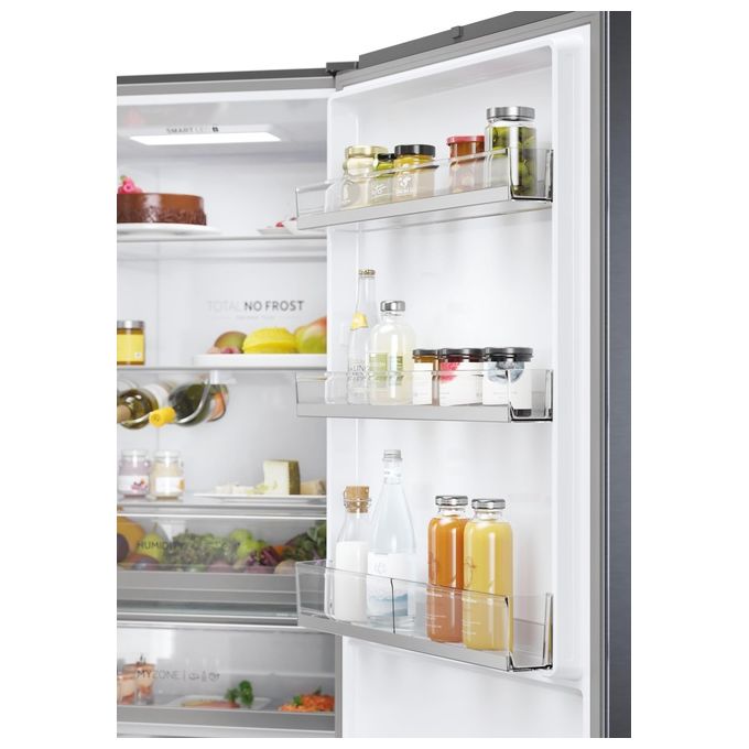 Haier HTR5720ENMG 3D 70 Serie 5 Frigorifero Combinato 3 Porte 483 L 200 cm Classe E 37 dB No Frost colore Argento