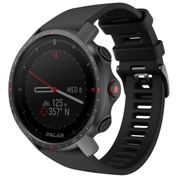 Polar 90085773 Grit X PRO Smartwatch Sportivo GPS Vetro Zaffiro Acciaio Inossidabile 47 mm colore Nero