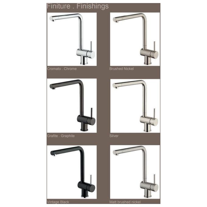 Roberto Crolla 7070CR Tecnomix Miscelatore monocomando per lavello cucina con doccetta estraibile a 2 getti in ABS beccuccio girevole leva sanitaria colore Cromo