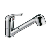 Roberto Crolla 7070CR Tecnomix Miscelatore monocomando per lavello cucina con doccetta estraibile a 2 getti in ABS beccuccio girevole leva sanitaria colore Cromo