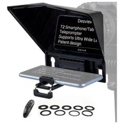 Desview 6970602270641 T2 Teleprompter Universale per Smartphone e Tablet con Vetro Beam Splitter 97% e Telecomando Bluetooth colore Nero