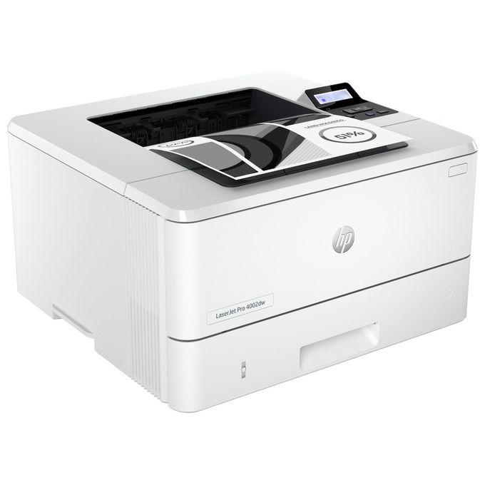 HP 2Z606F LaserJet Pro 4002dw Stampante Laser Singola Funzione A4 Monocromatica Fronte Retro 42 ppm 1200 dpi WiFi Gigabit Ethernet USB colore Bianco