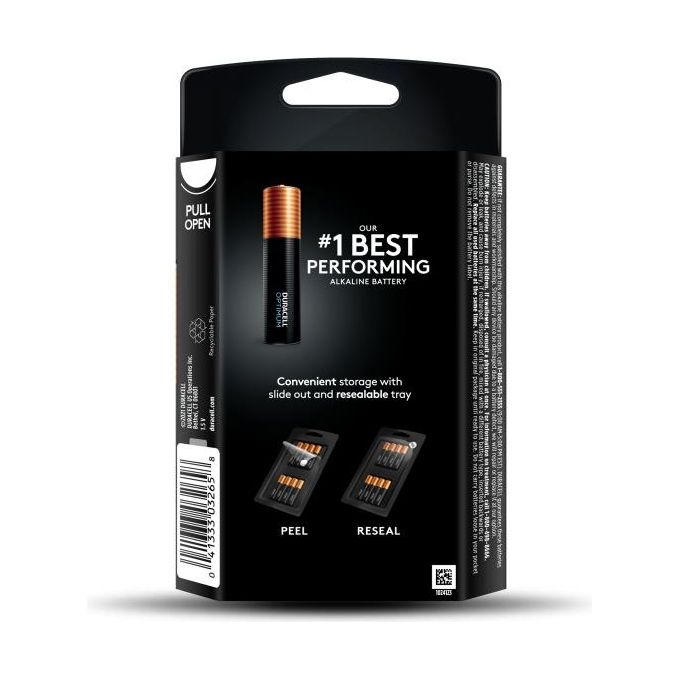 Duracell LR03 Optimum Batterie Alcaline Ministilo AAA 1.5V Confezione da 8 pezzi