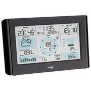 TFA Dostmann 35.1161.01 Weather Pro Stazione Meteo Radiocontrollata con Anemometro Pluviometro Sensore Esterno 433 MHz colore Nero