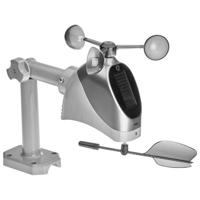 TFA Dostmann 35.1161.01 Weather Pro Stazione Meteo Radiocontrollata con Anemometro Pluviometro Sensore Esterno 433 MHz colore Nero