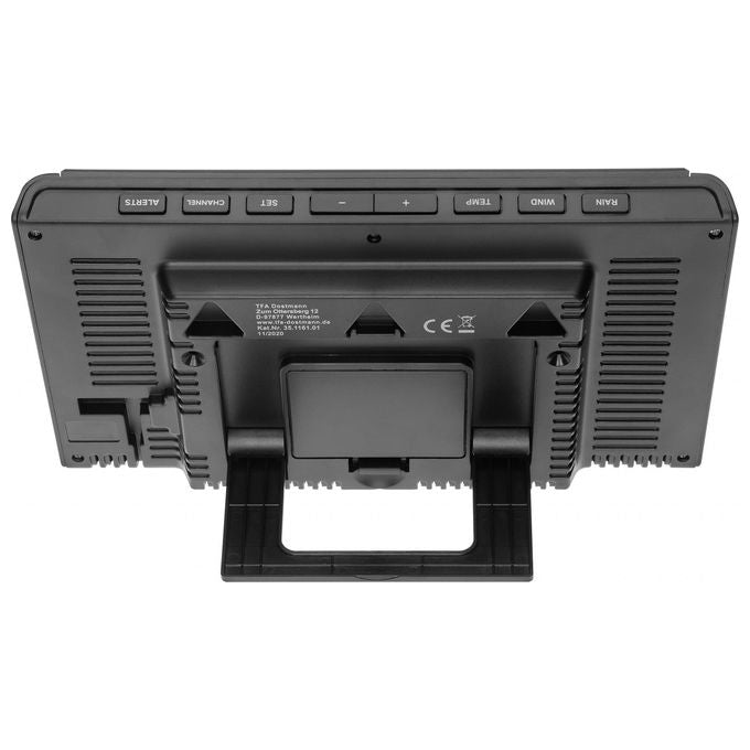 TFA Dostmann 35.1161.01 Weather Pro Stazione Meteo Radiocontrollata con Anemometro Pluviometro Sensore Esterno 433 MHz colore Nero