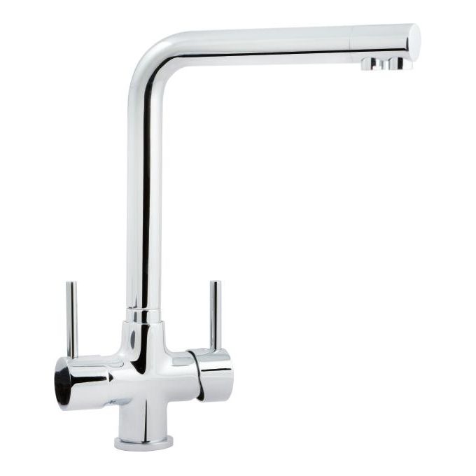 Crolla 4570CR TRIA Miscelatore monocomando per lavello con uscita separata per acqua pura bocca alta colore Cromato
