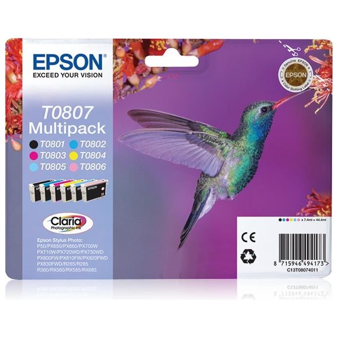 Epson Multipack (t080) 6 Colori Blister