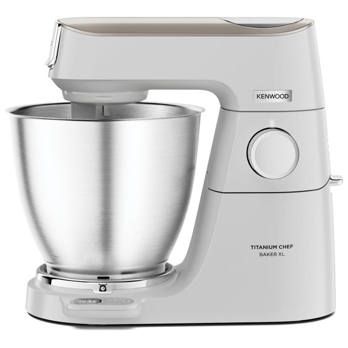 Kenwood KVL65.001WH Titanium Chef Baker XL Lite Impastatrice Planetaria 1200W ciotola 7L bilancia integrata 6 velocita' colore Bianco