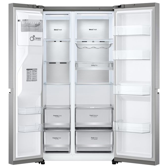 LG GSLV90PZAD Frigorifero Side by Side 635 L 179 cm Classe D 35 dB Total No Frost Wi-Fi Dispenser UVnano colore Inox