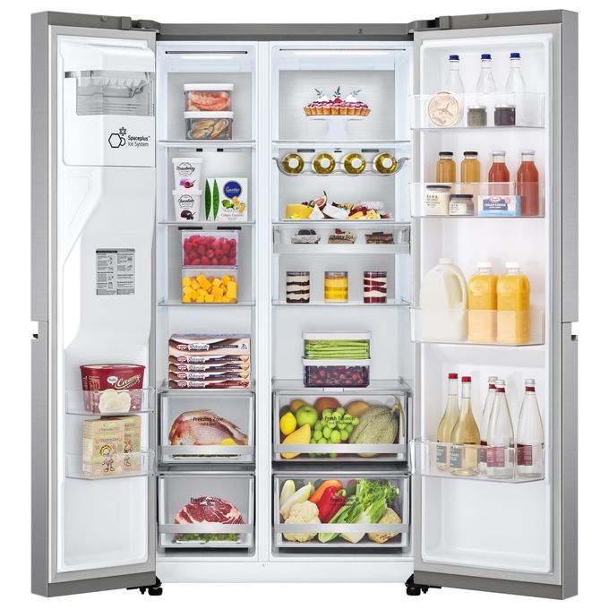 LG GSLV90PZAD Frigorifero Side by Side 635 L 179 cm Classe D 35 dB Total No Frost Wi-Fi Dispenser UVnano colore Inox