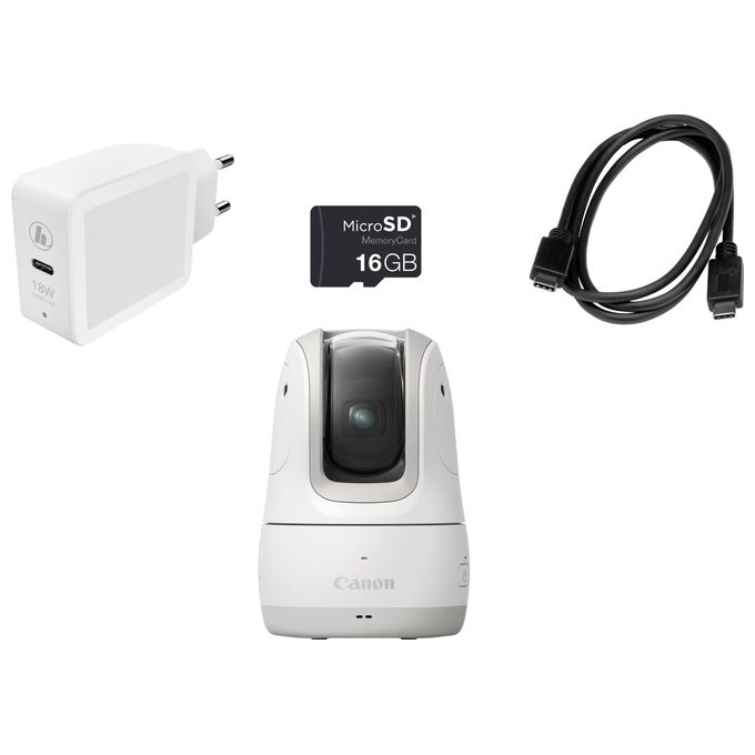 Canon 5591C003 PowerShot PX Fotocamera Compatta Autonoma 11,7 MP Zoom 3x Full HD Wi-Fi Bluetooth Kit Essenziale colore Bianco