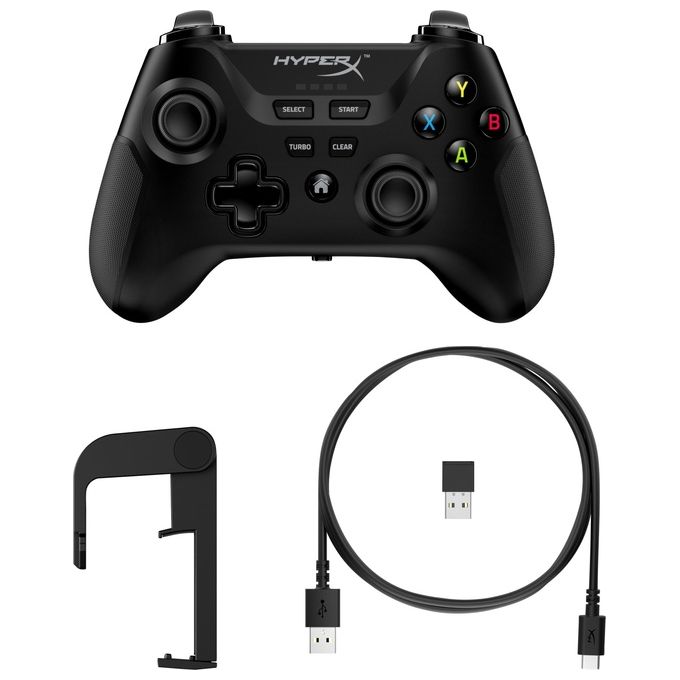 HyperX 516L8AA Clutch Controller Wireless Gamepad per Android e PC con Clip Mobile Batteria 600 mAh 19h colore Nero