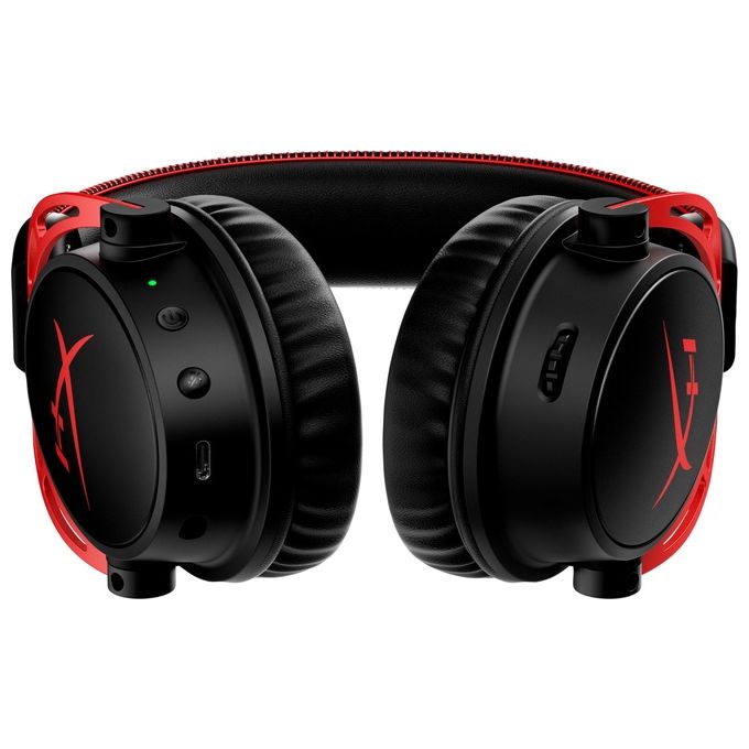 HyperX 4P5D4AA Cloud Alpha Cuffie da Gaming Wireless 2.4 GHz con Autonomia 300 Ore DTS HeadphoneX Audio Colore Nero Rosso