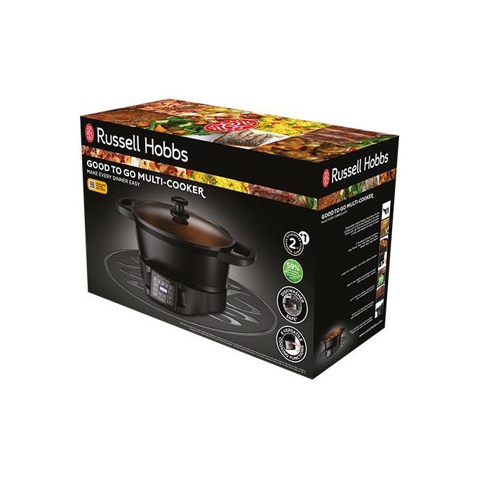 Russell Hobbs RH-MC-001 Good to Go Multicooker 6,5 L 750 W 8 Funzioni Cottura Display Digitale Ciotola Lavabile in Lavastoviglie colore Nero