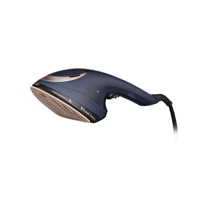 Russell Hobbs 28370-56 Steam Genie Ferro da Stiro Verticale 2in1 Spazzola Vapore 1700 W 0,15 L Piastra Ceramica colore Blu Oro