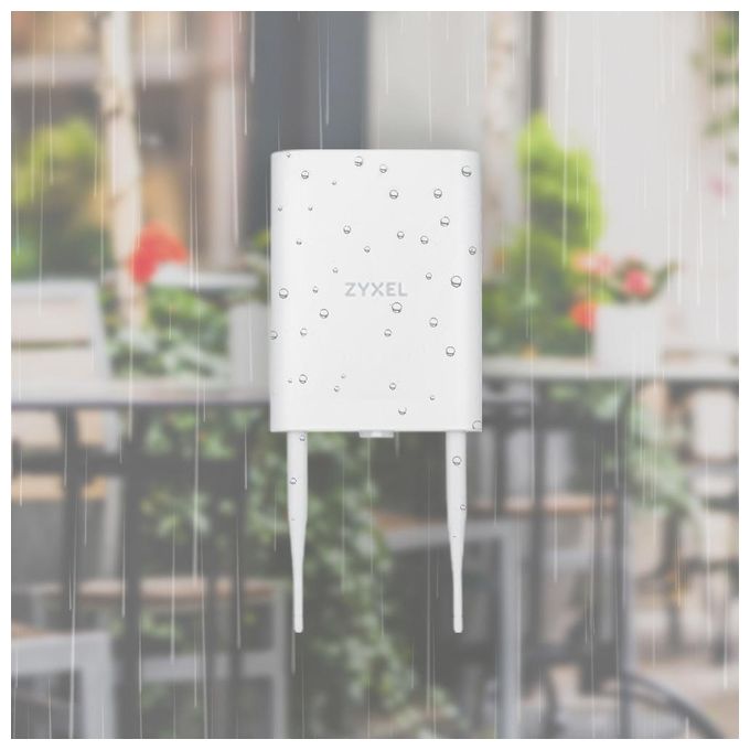 Zyxel NWA55AXE-EU0102F Access Point WiFi 6 Dual Band AX1800 1775 Mbit-s Outdoor IP55 MU-MIMO PoE colore Bianco