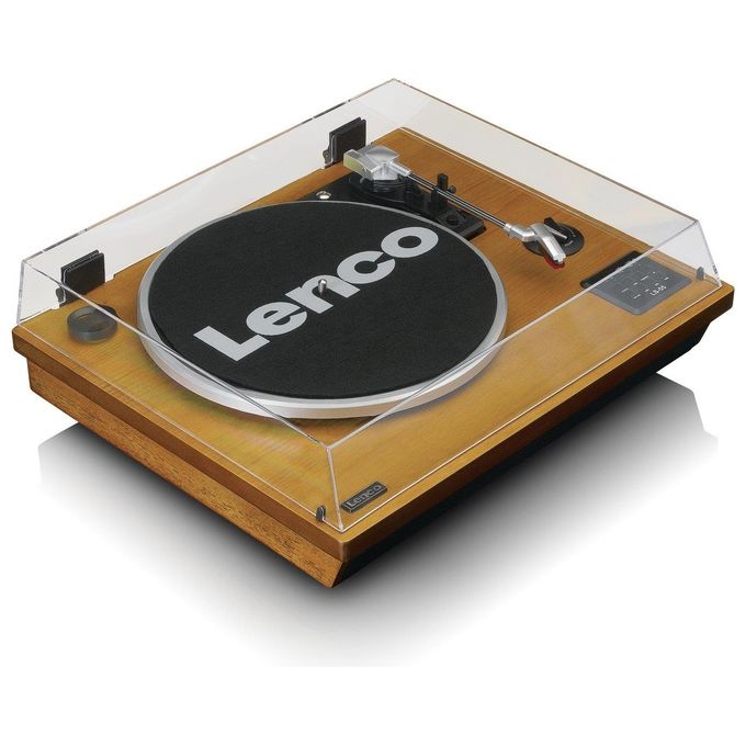 Lenco LS-55WA Giradischi con Altoparlanti Integrati 10W Bluetooth 4.2 USB Registrazione MP3 33 45 rpm colore Noce