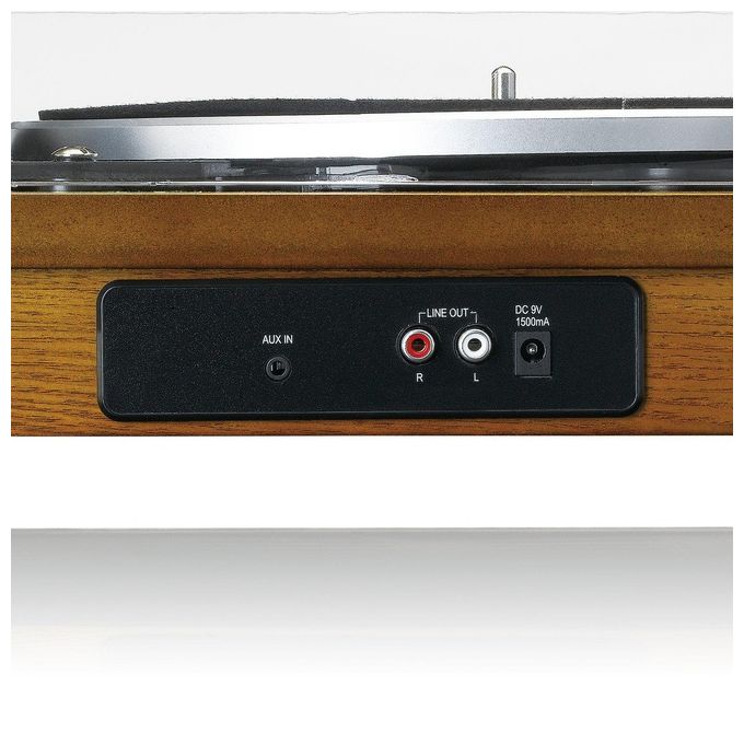 Lenco LS-55WA Giradischi con Altoparlanti Integrati 10W Bluetooth 4.2 USB Registrazione MP3 33 45 rpm colore Noce