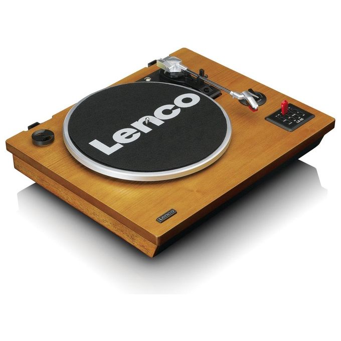 Lenco LS-55WA Giradischi con Altoparlanti Integrati 10W Bluetooth 4.2 USB Registrazione MP3 33 45 rpm colore Noce