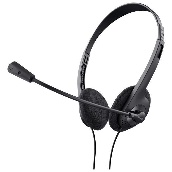 Trust 21665 Primo Cuffie Stereo con Microfono Flessibile e Regolabile Nero
