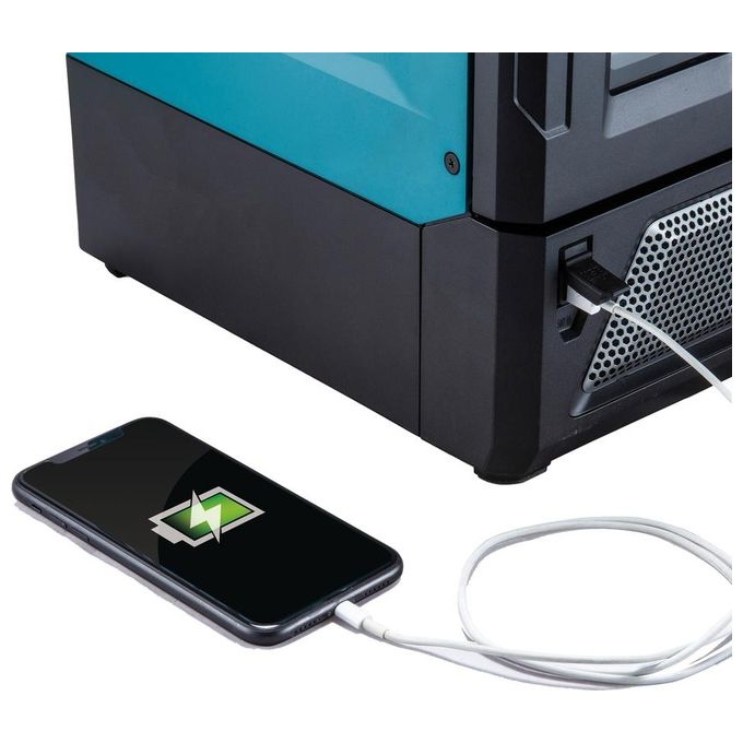 Makita MW001GZ Microonde Cordless 8 L 500 W con Display LED e Controllo Elettronico colore Nero Verde