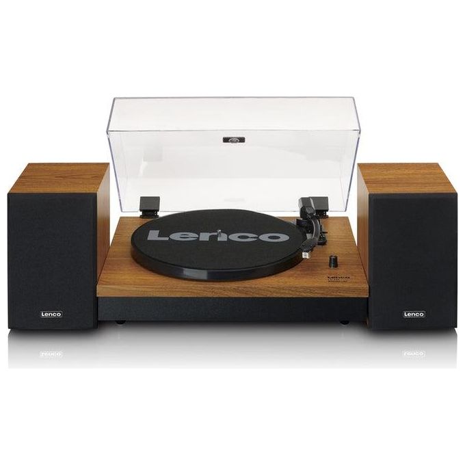 Lenco LS-310WD Giradischi a Cinghia con Diffusori Separati Bluetooth 4.1 Testina Audio Technica MM 20W colore Legno