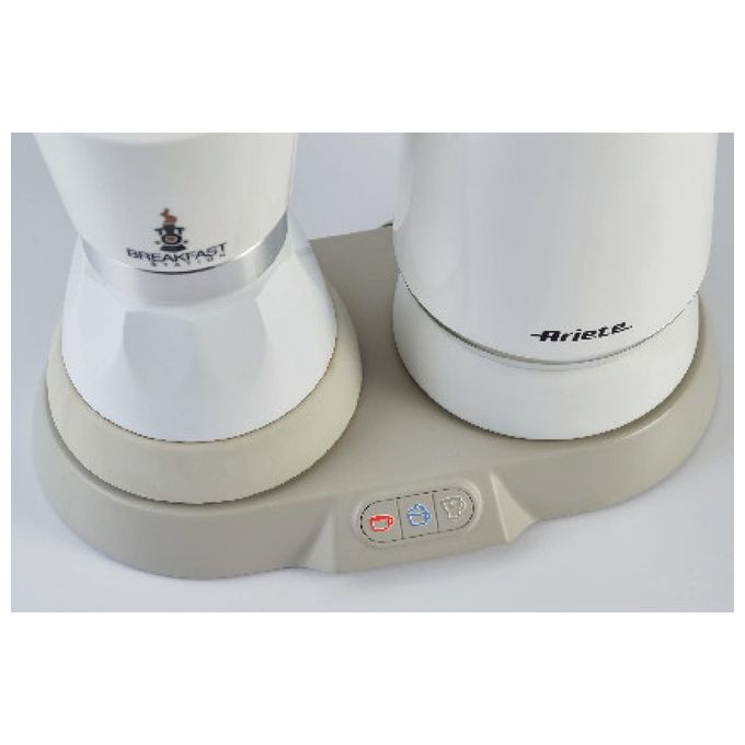 Macchina Caffe' Espresso Moka Elettrica 2 o 4 Tazze + Cappucinatore Montalatte Potenza 500 Watt - Breakfast Station - 1344