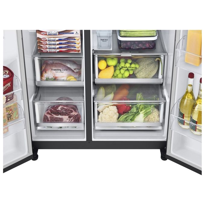 LG GSXV91MCAE InstaView Frigorifero Side by Side 635 L 179 cm Classe E 36 dB No Frost Wi-Fi Door in Door colore Nero