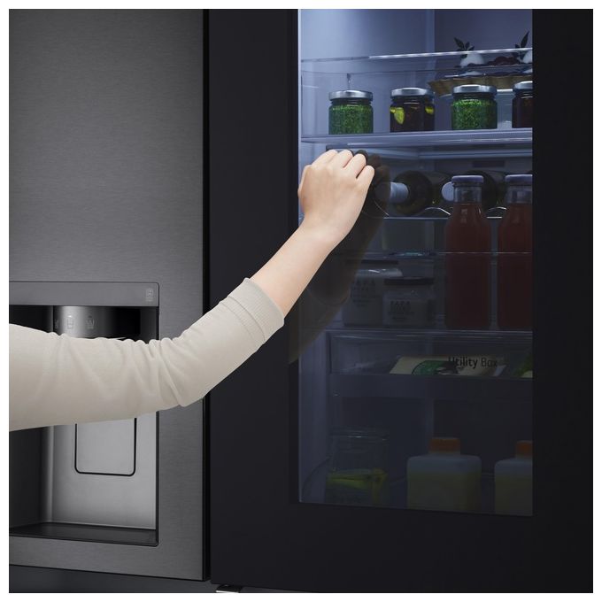LG GSXV91MCAE InstaView Frigorifero Side by Side 635 L 179 cm Classe E 36 dB No Frost Wi-Fi Door in Door colore Nero