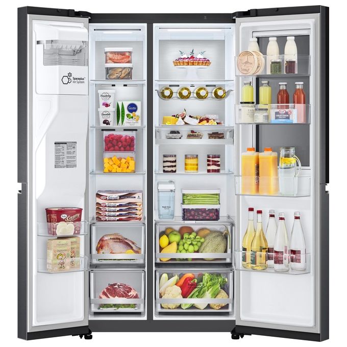 LG GSXV91MCAE InstaView Frigorifero Side by Side 635 L 179 cm Classe E 36 dB No Frost Wi-Fi Door in Door colore Nero