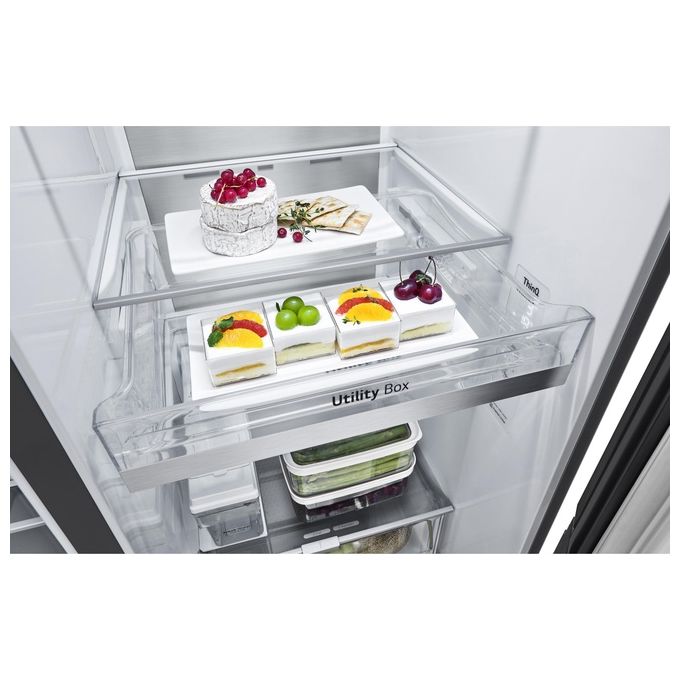 LG GSXV91MCAE InstaView Frigorifero Side by Side 635 L 179 cm Classe E 36 dB No Frost Wi-Fi Door in Door colore Nero