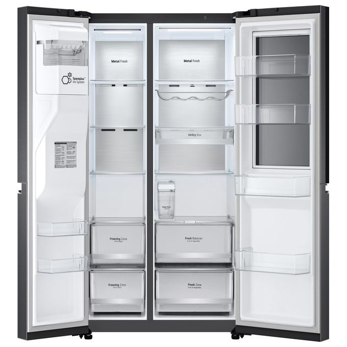 LG GSXV91MCAE InstaView Frigorifero Side by Side 635 L 179 cm Classe E 36 dB No Frost Wi-Fi Door in Door colore Nero