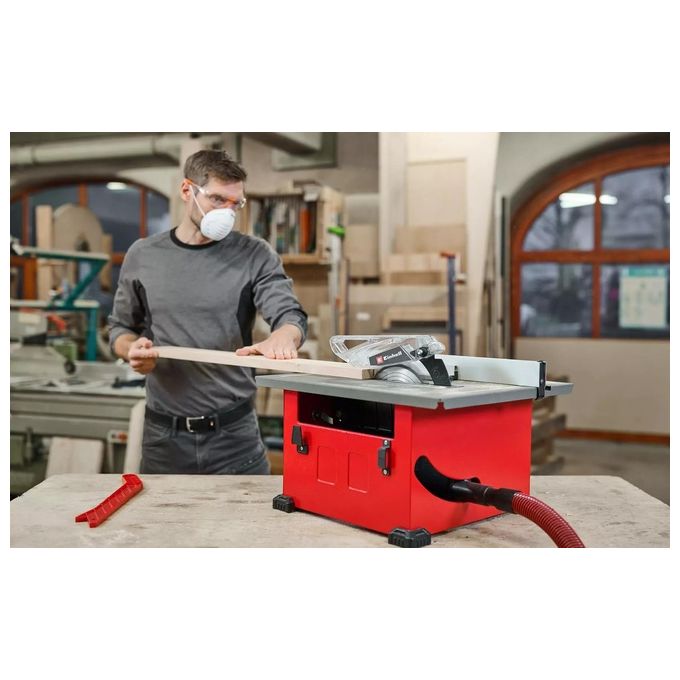 Einhell 4340426 TC-TS 8 Sega Circolare da Banco 1200W lama 210mm taglio 45mm guida angolare 45° colore Rosso