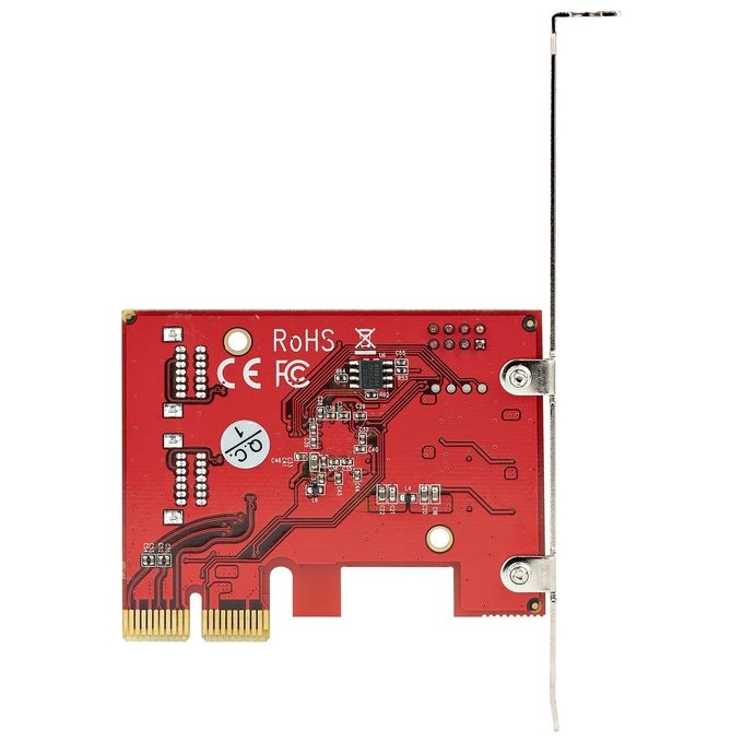 StarTech.com 4P6G-PCIE-SATA-CARD Scheda di Espansione PCIe SATA 4 Porte 6 Gbit-s PCIe 3.0 Slot x2 ASM1164 SSD HDD colore Rosso