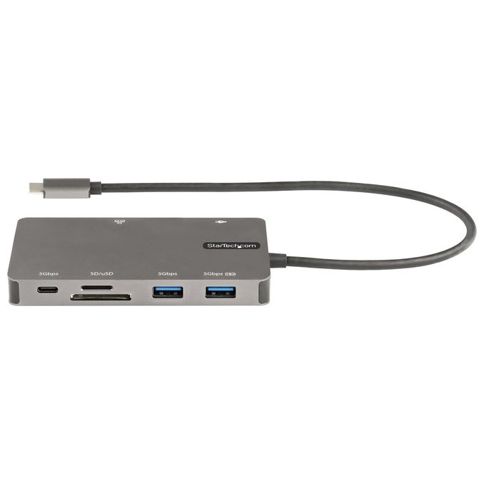 StarTech DKT30CHVSDPD Adattatore Multiporta USB C HDMI 4K 30Hz VGA USB 3.0 5Gbps 100W Power Delivery SD Micro SD GbE colore Grigio