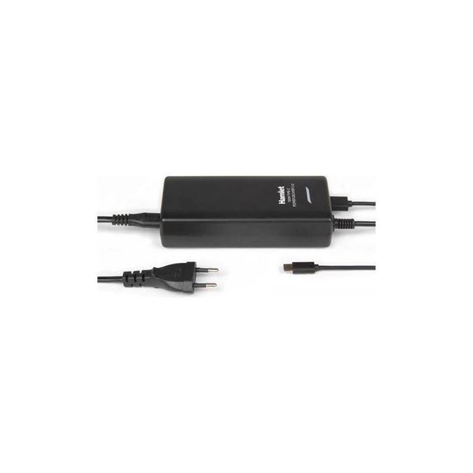 Hamlet XPWNB100PDU Alimentatore per Notebook USB-C Power Delivery 3.0 100W USB-A 12W universale colore Nero