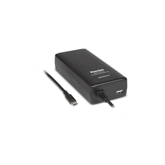 Hamlet XPWNB100PDU Alimentatore per Notebook USB-C Power Delivery 3.0 100W USB-A 12W universale colore Nero