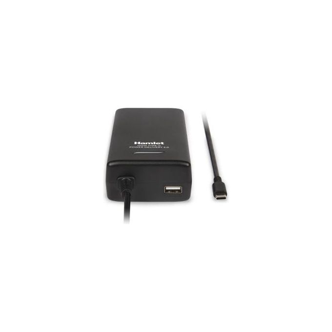 Hamlet XPWNB100PDU Alimentatore per Notebook USB-C Power Delivery 3.0 100W USB-A 12W universale colore Nero