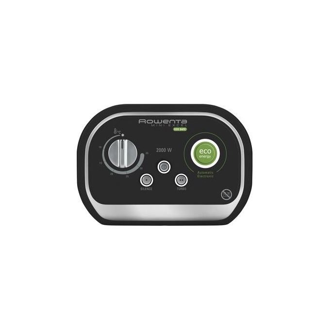 Rowenta SO9266 Mini Excel Eco Safe Termoventilatore Ceramico 2000W 2 Livelli Risparmio Energetico 50 dB per ambienti fino a 35 m² colore Nero
