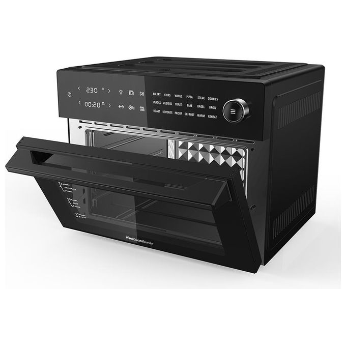 Melchioni Family 118340032 Benedetta Friggitrice ad aria 30 L 1800 W 18 programmi display LED colore Nero