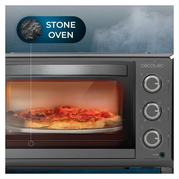Cecotec 03818 BakeandToast 2600 Forno elettrico 26 L 1500 W convezione 6 programmi con pala per pizza colore Nero